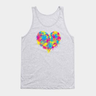 CMYK Messy Heart Tank Top